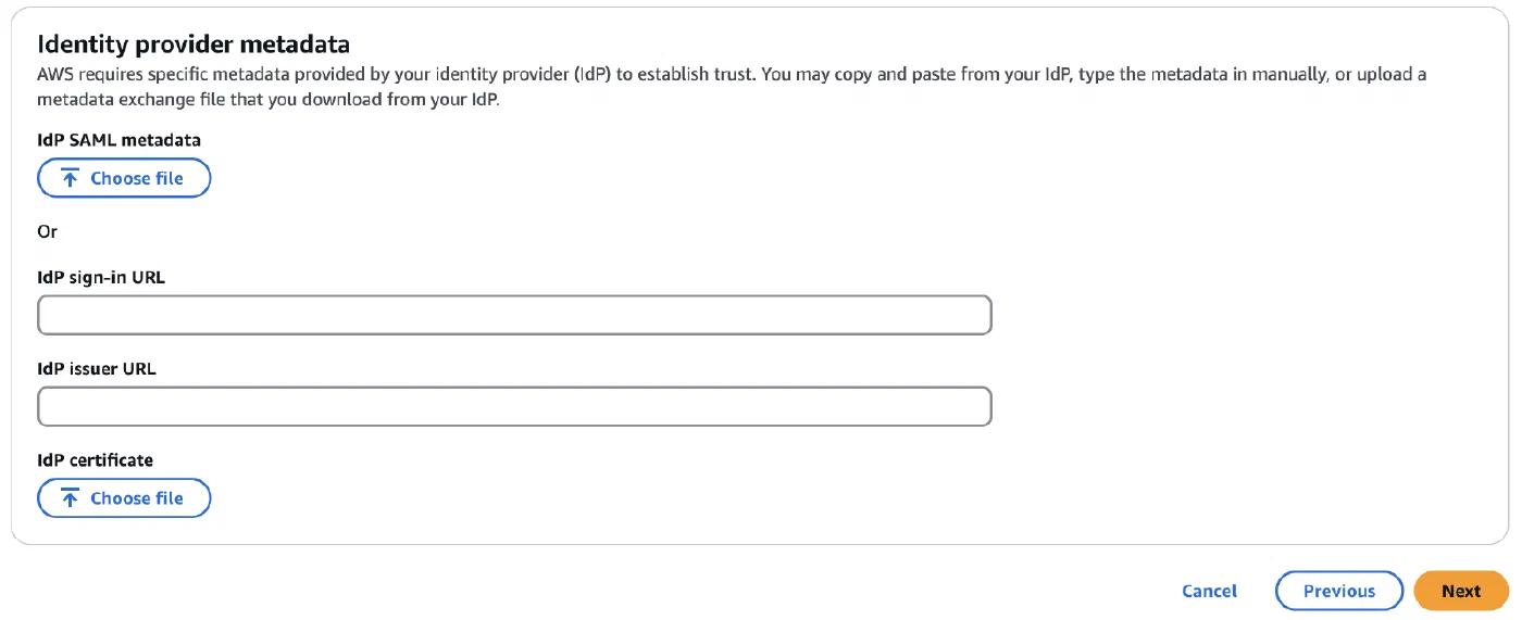 AWS IdP Metadata