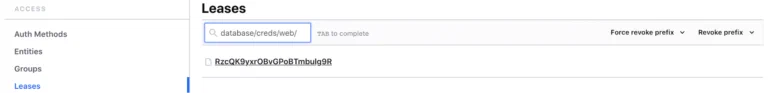 Vault lease database