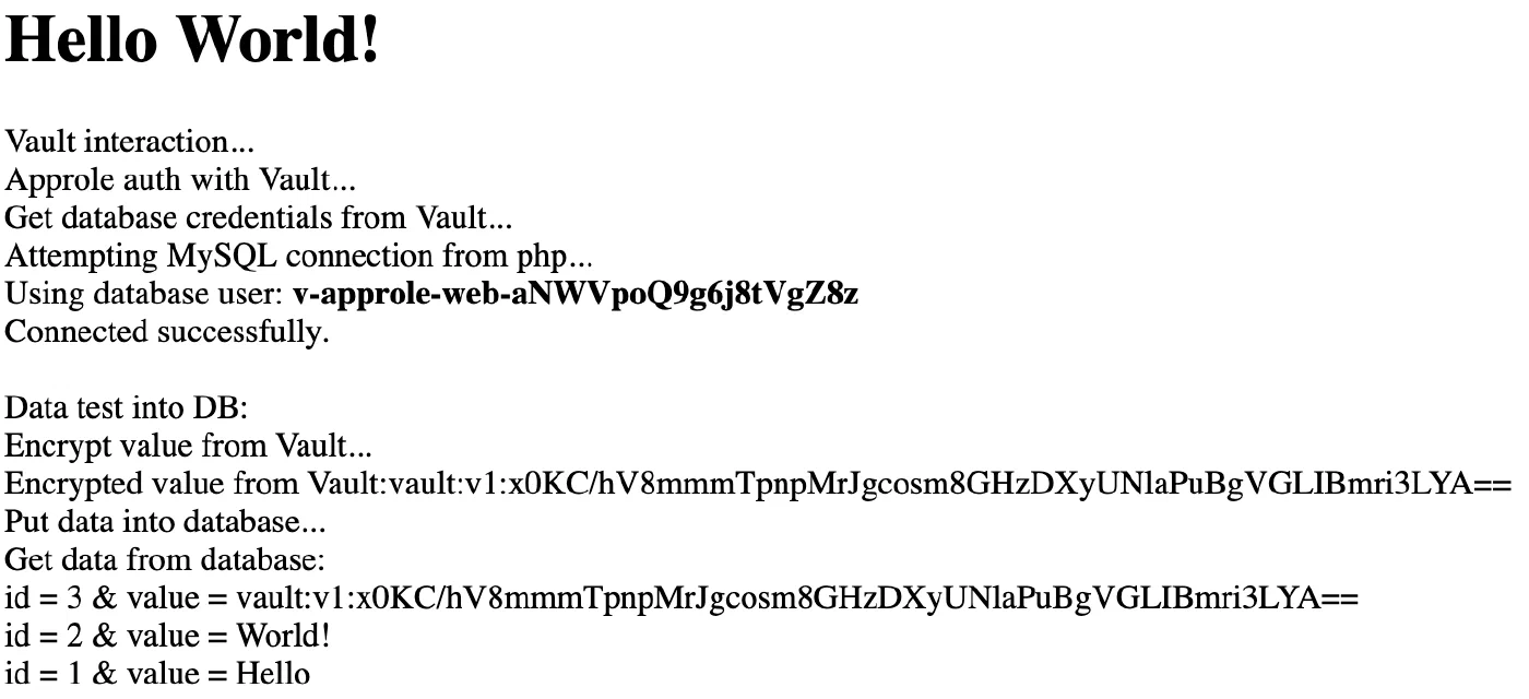 Vault Encryption as a Service result refresh
